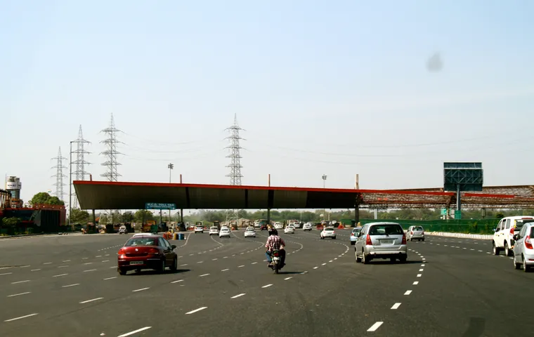 Stock: toll plaza on Indian highway